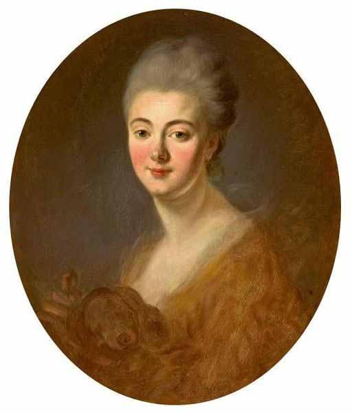 Jean-Honore Fragonard Portrait of Elisabeth-Sophie-Constance de Lowendhal, Countess of Turpin de Crisse